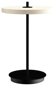 Čierno-biela kovová LED stolová lampa s kovovým tienidlom (výška 31 cm) Asteria Move – UMAGE