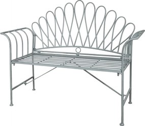 Modrá záhradná lavica La Mointré - 124*46*98 cm
