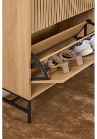 Výklopná skrinka na topánky v dekore duba v prírodnej farbe 99x140x35 cm Albany – Actona