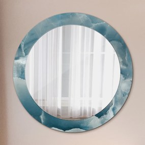 Okrúhle ozdobné zrkadlo Modrý onyx mramor fi 70 cm