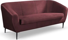 Trojmiestna pohovka Olivio, vínová zamatová látka