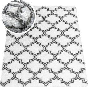 Protišmykový koberec DECOR biely / sivý 1