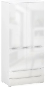 Skriňa Hill Q 4D2S biely lesk