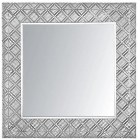 Nástenné strieborné zrkadlo 80 x 80 cm EVETTES Beliani