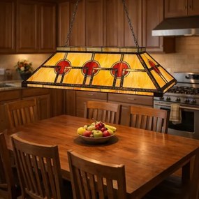 Tiffany luster do kuchyne Clayre & Eef 92*47*30*126 3*E27 7,7 KG