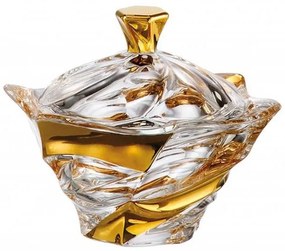 KRIŠTÁĽOVÁ MISKA BOHEMIA FLAMENCO BELT GOLD 205MM