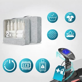 Sada škrupinových kufrov AERO, 4-dielna, ABS, čierna Monzana