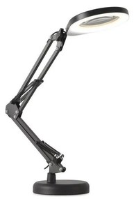 LED Stm. stolná lampa s lupou 2v1 AURIQ LOUPE LED/10W/5V 3000/4000/6500K čierna