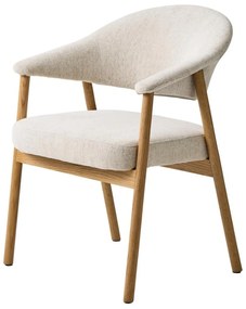 Čalúnené kreslo Elk, dubové nohy v škandinávskom štýle (56160000)