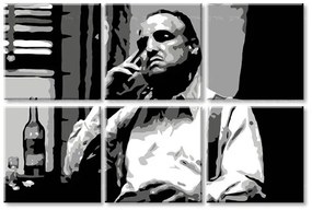 Najväčší mafiáni na plátne The Godfather - Vito Corleone s fľaškou škótskej | rôzne rozmery