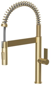Gamma SPIRAL NEW, kuchynská batéria s 2-funčným výtokom, zlatá matná, GMA-BSLN-BGD