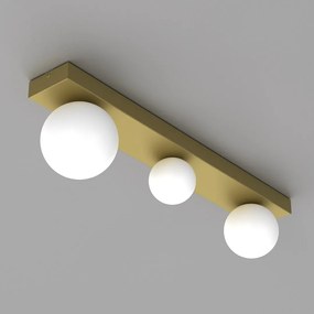 EUlight Stropné svietidlo Bibione, 3x biele sklenené tienidlo, g
