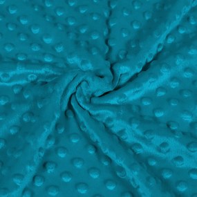 Biante Detské posteľné obliečky do postieľky Minky TOP 3D bodky MKP-056 Morská modrá Do postieľky 90x140 a 40x60 cm