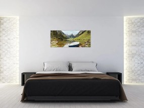 Obraz - Seealpsee, jazero Švajčiarska (120x50 cm)