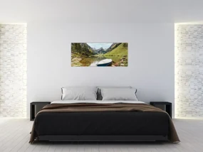 Obraz - Seealpsee, jazero Švajčiarska (120x50 cm)