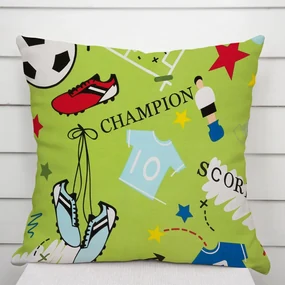 Biante Detská bavlnená obliečka na vankúš Sandra SA-645 Futbal to je hra - na zelenom 60 x 60 cm