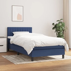 Boxspring posteľ s matracom modrá 100x200 cm látka 3140199