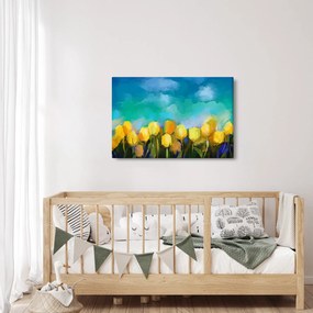 Obraz žltých tulipánov (90x60 cm)