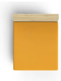 Žltá napínacia bavlnená prestieradlo 160x200 cm - Mijolnir