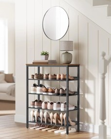 5-poschodový stojan na topánky 30×75×93 cm