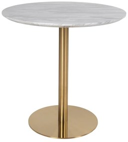 Okrúhly jedálenský stôl s doskou v dekore mramoru ø 90 cm Bolzano – House Nordic
