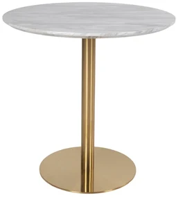 Okrúhly jedálenský stôl s doskou v dekore mramoru ø 90 cm Bolzano – House Nordic