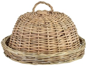 Proutěný podnos s víkem GUSTAV 30x18 hnědý