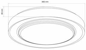 LED Stmievateľné stropné svietidlo ZYGMUNT LED/72W/230V 3000-6000K + DO