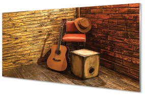 Sklenený obklad do kuchyne Gitaru hat stoličky 120x60 cm