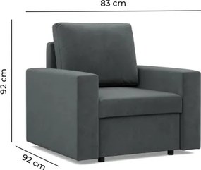 Kreslo NEO Poso fľaškovo zelené