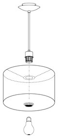 Eglo 31601 - Luster na lanku MASERLO 1xE27/60W/230V