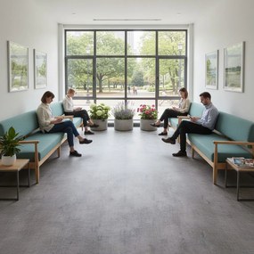 Gerflor, PVC podlaha - lino AladinTex Ultra 2218 Rough taupe, na mieru, šíře 4m, šedá, filc, chodba / predsieň