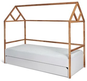 PROXIMA.store - Štýlová detská posteľ LOTTA so šuflíkom - biela - 90x200