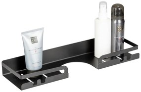 Čierna samodržiaca kúpeľňová polička z nerezovej ocele Altarella - Wenko