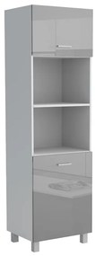 Kuchynská skrinka Lucjan 60KPM 2F 2100 LUX šedá