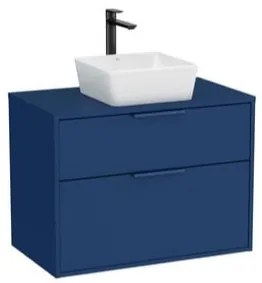 Kúpeľňová skrinka bez umývadla Roca Optica 78,5x56,5x45,5 cm modrá mat OPTDESK802ZM, 1 ks