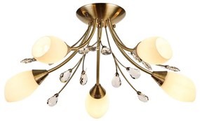 Brilagi - Prisadený luster MEGAPOLIS 5xE14/60W/230V mosadz