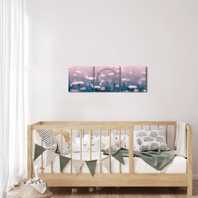 Obraz lesných rastlín (s hodinami) (90x30 cm)