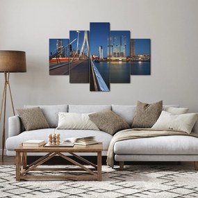 Obraz - Súmrak v Rotterdame, Holandsko (150x105 cm)