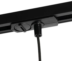 Moderné závesné svietidlo Gunmetal pre 1-fázový koľajnicový systém - Iconic Lloyd