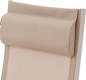 DEOKORK Hliníkové kreslo relaxačné MALTA (ivory)