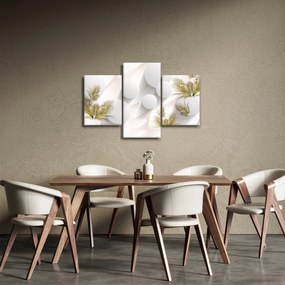 Obraz - 3D kruhy s kvetinami (90x60 cm)