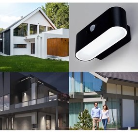 LED Solárne nástenné svietidlo so senzorom SOLARIS2 LED/2,5W/3,7V 4000K IP44
