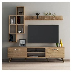 TV súprava v dekore borovice v prírodnej farbe 180x48 cm Veronica - Kalune Design