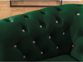 Zelená zamatová rozkladacia rohová pohovka (pravý roh/do L) York Blik – Ropez