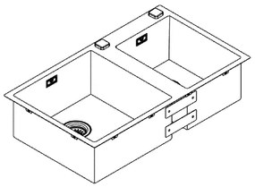 GROHE 31855SD0 - Kuchynský drez K700 860 × 500 mm, z nerezovej ocele