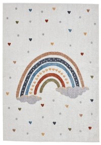 Krémovobiely detský koberec 80x150 cm Vida Rainbow – Think Rugs