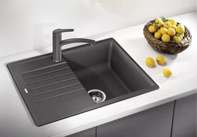 Blanco Zia 45 S Compact, silgranitový drez 680x500x190 mm, 1-komorový, sivá vulkán, BLA-527380