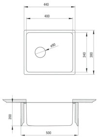 DEANTE EGERIA ZPE_010A Jednodrez 380x440x200, nerez satén, vstavaný - Deante