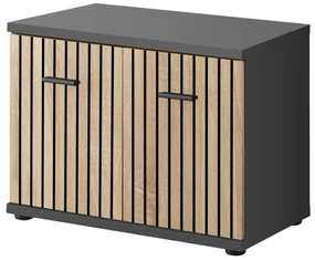 Botník Mablo F (antracit + dub artisan + čierna). Akcia -22%. Vlastná spoľahlivá doprava až k Vám domov. 1097705